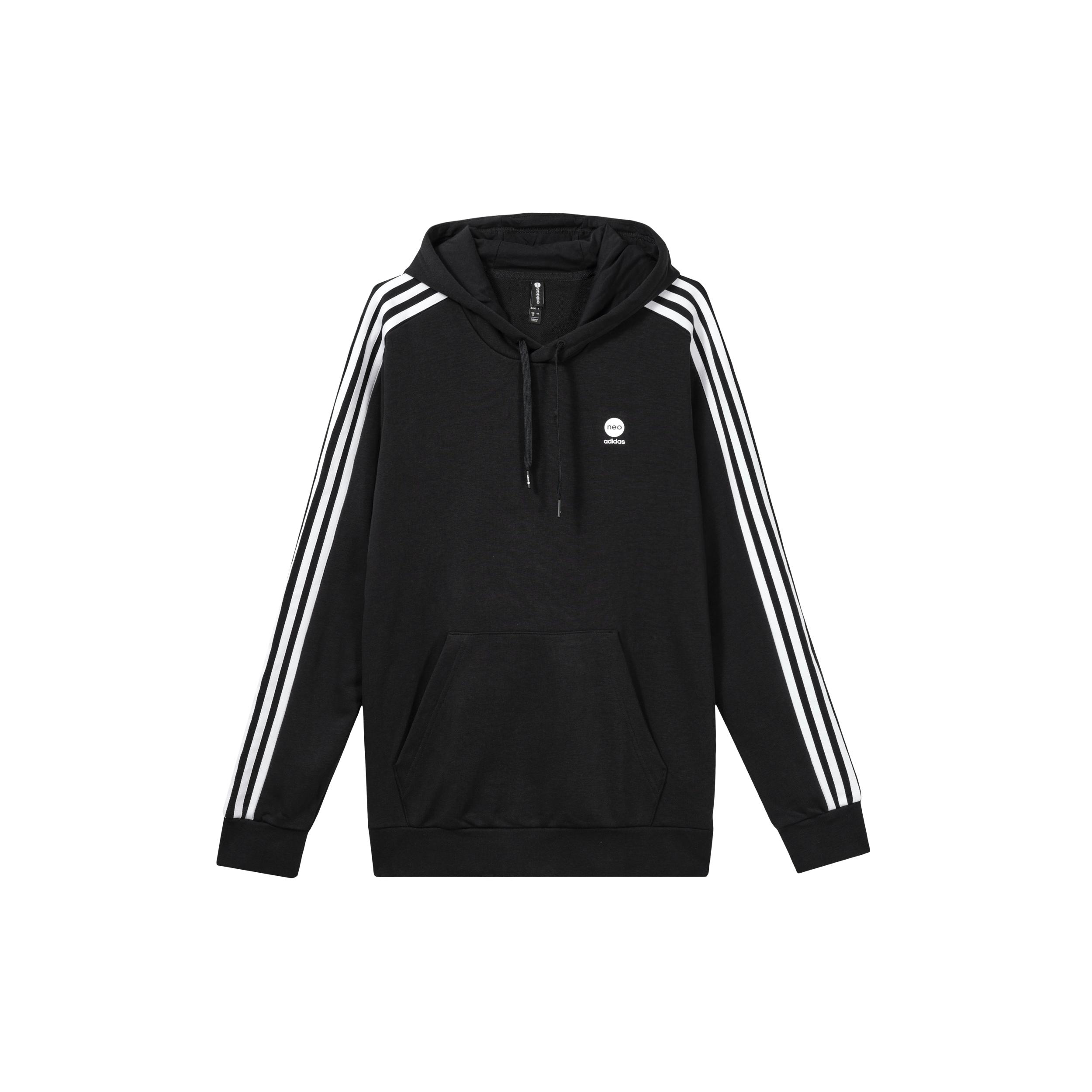 Мужские толстовки Adidas Neo Черные С круглым вырезом Умеренный Обычный HD4671 L