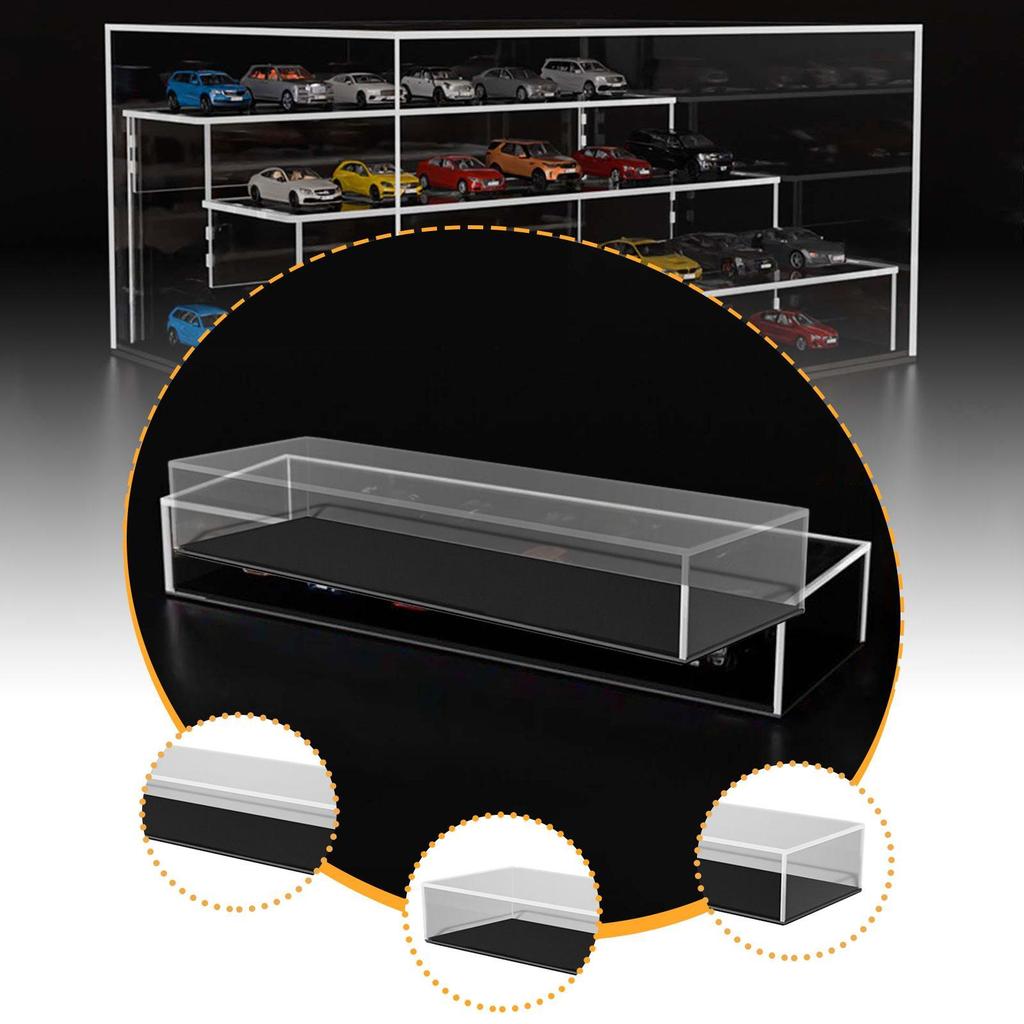Model Car Display Case Clear Acrylic Dustproof Storage Box Figure Organizer Showcase for 1 6