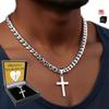 Chain with Cross Silver Italian Diamond Cross Necklace