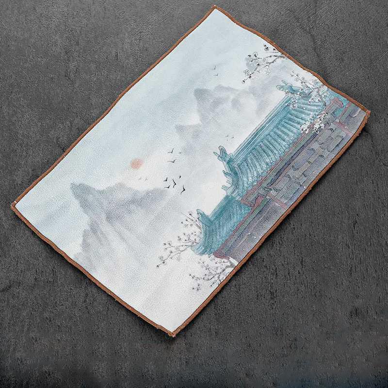 

Салфетка для посуды, серая скатерть, кухонное полотенце, аксессуары, чайная церемония, простая ветровая чайная подушечка, впитывающая пеньку