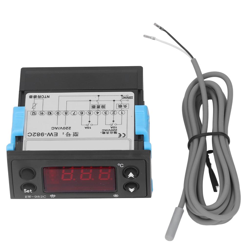 Temperaturregulator Avfrostning Kylning Termostat Digital Display AC 220V för Kylare