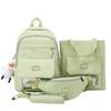 Four-piece Schoolbag Female Elementary School Student Crossbody Bag Middle School Student Backpack