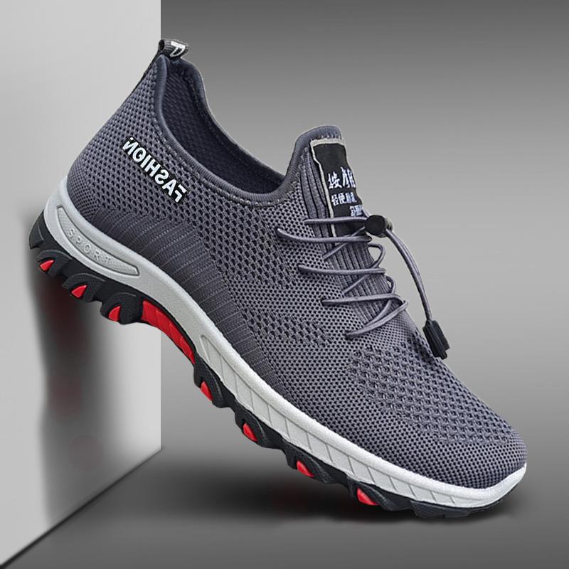 Summer Breathable Fly-woven Men's Shoes Non-slip and Wear-resistant Casual Sports Shoes Walking Running Shoes