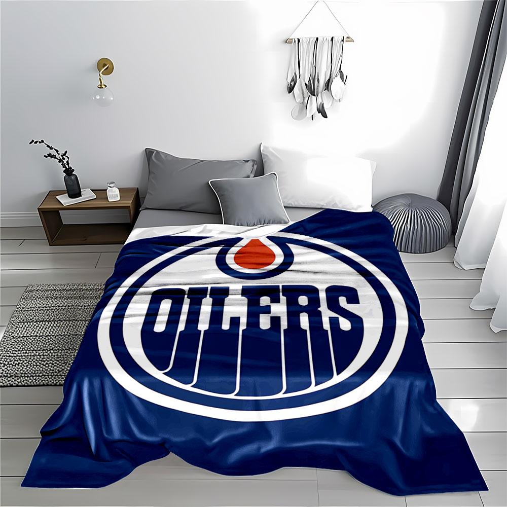 Oilers Logo Blanket for All Seasons Blanket Lunch Break Throw Gift