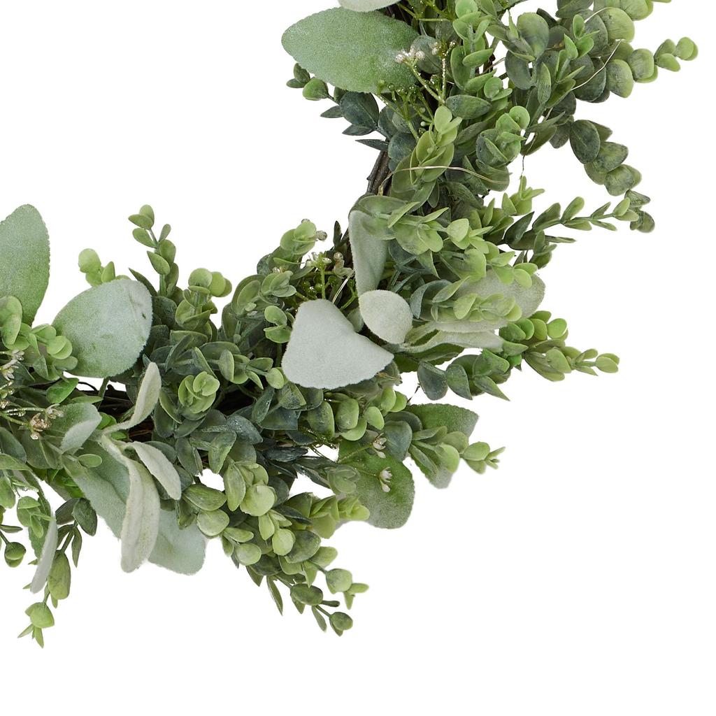 Hill Interiors Eucalyptus & Lambs Ear Winter Wreath