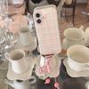 Korean Fresh Plaid Polka Dot Case for iPhone 15/16/17 Pro Max