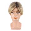 Mens Short Straight Wavy Wig Brown Blonde Side Part Synthetic Hair Fashion Men