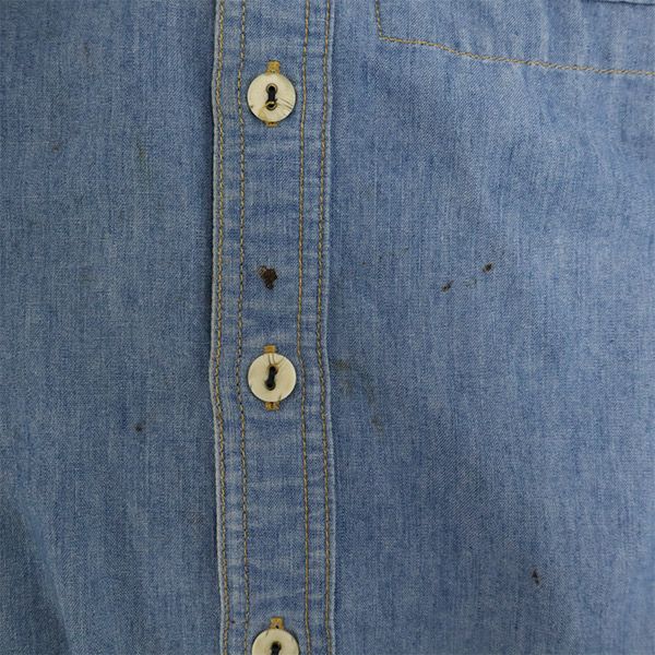 FACTOTUM Made In Japan Long Sleeve Denim Shirt 44 Blue Men's Used