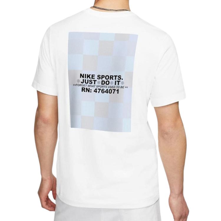 Nike T Shirts Men's White Crew Neck Moderate CQ5347-100