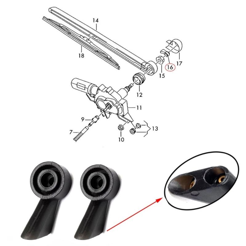 Universal Rear Window Washer Jet Quick Install Rear Wiper Sprays Nozzles 8WD955985A Replacement Easy to Use for Auto