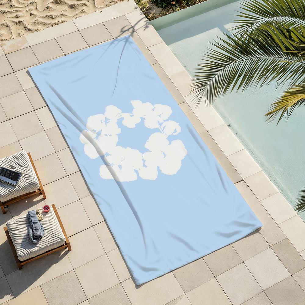 Print D-Denim T-Tear Towel Drying Bath Towel Applicable To Light Swimming Camping Yoga Beach Out