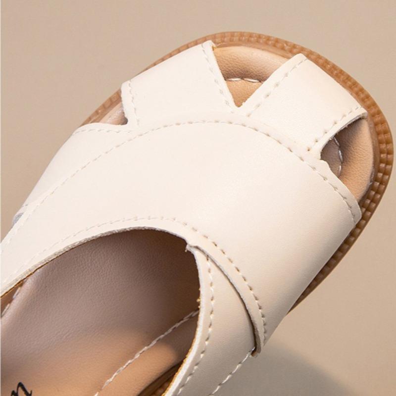 Summer Kids Closed-Toe Hollow Out Beach Sandals, Soft Sole Casual Princess Shoes for Boys and Girls