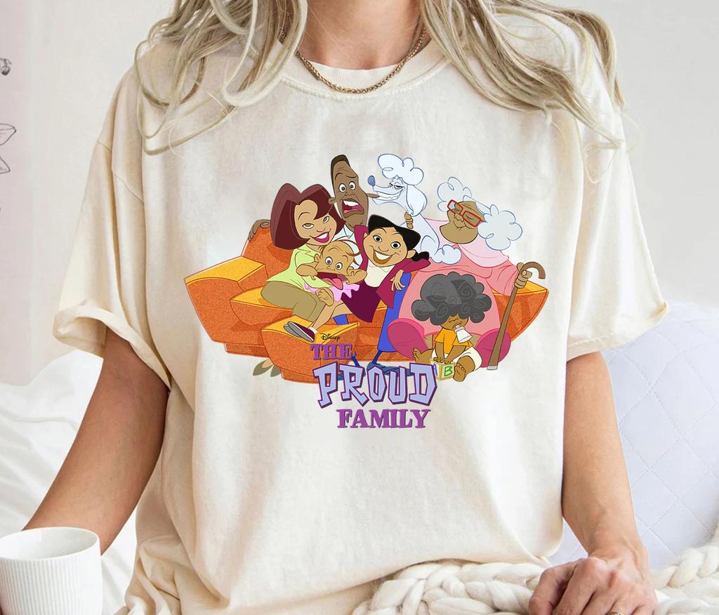 Disney The Proud Family Characters Unisex 100% Cotton T-shirt Mens Tees Top Adul100% Cotton T-shirt Mens Tees Top 222221