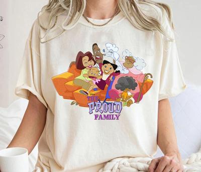 Disney Die Proud Family Charaktere Unisex 100% Baumwolle T-Shirt Herren T-Shirts Oberteil Adul100% Baumwolle T-Shirt Herren T-Shirts Oberteil 222221
