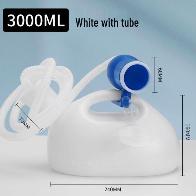 Men's Hospital Urinal with Lid and Tube for Elderly and Bedridden Use