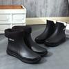 Fashion short rain shoes men wear water shoes outside the four seasons non-slip students short rubber shoes thickened water boots rain boots