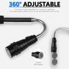 360 Degree Rotation Magnetic LED Work Light Telescoping Extensible Long Goose Neck Telescopic Flashlight Flexible Design