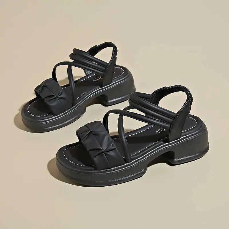 Fashion Ribbon Open From The Back Women's Shoes 43 White Slippers Gray Sandals Sneakers Sport Trending Unique Unique Order China