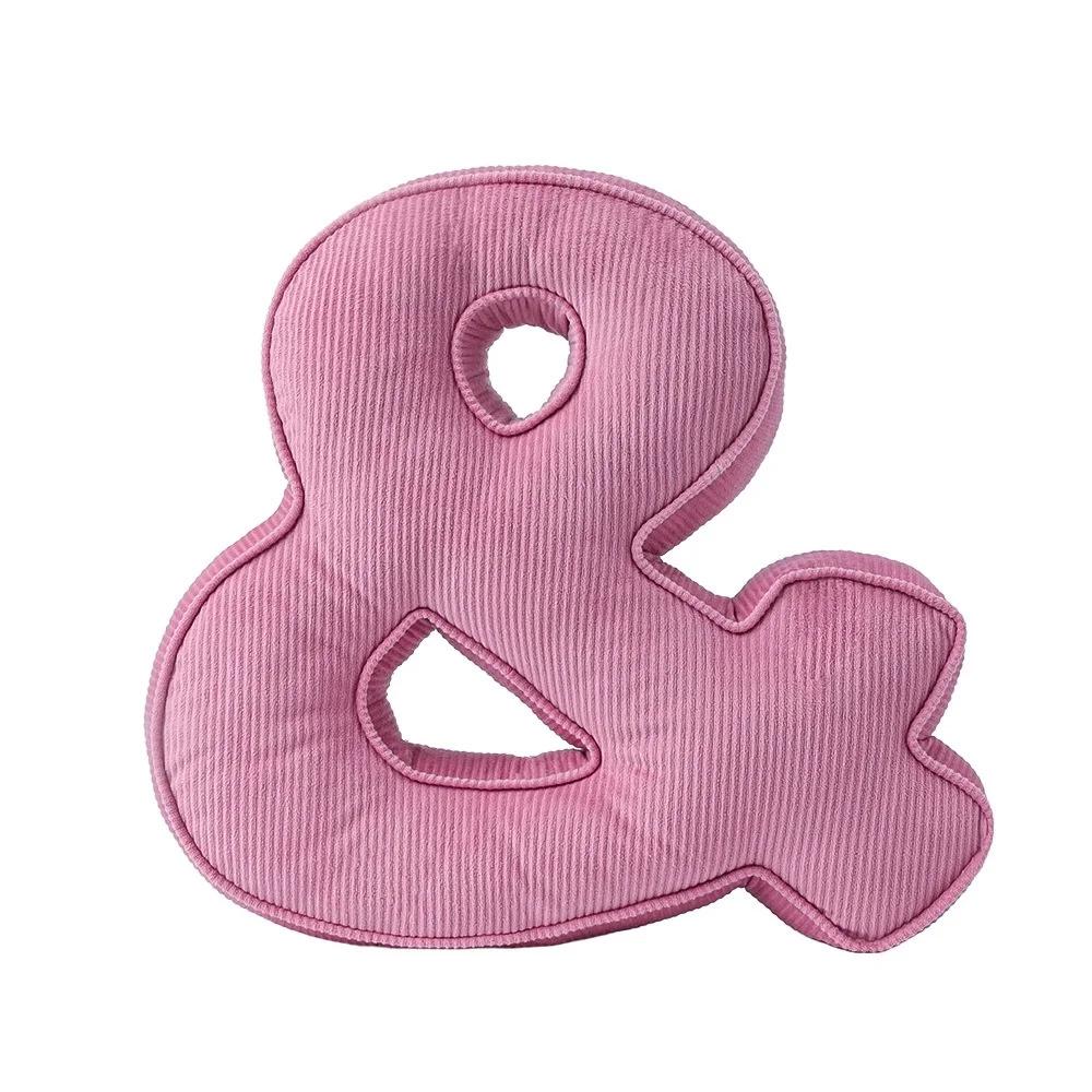 Alphabet 26 Lamb Fleece Letter Plush Toy Pillow Soft Nap Soothing Cushion For Toddlers Babies Nursery Photo Prop Birthday Gift