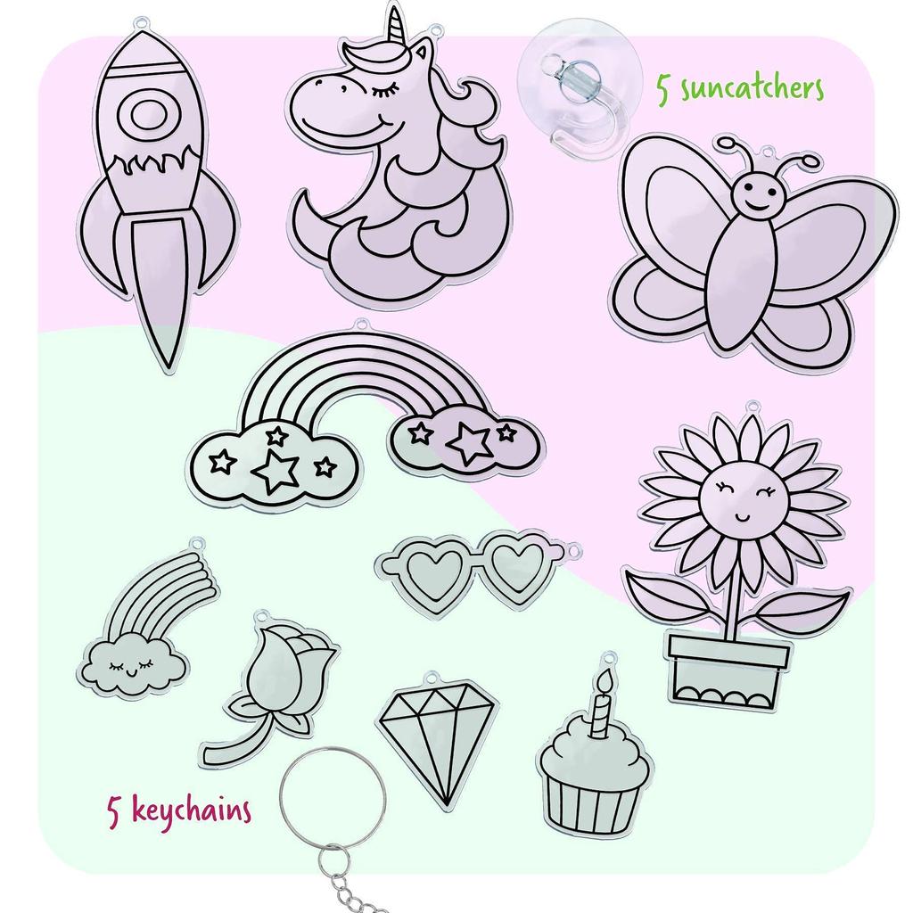 Gem Art Kids' Diamond Coloring Kit - Large 5D Gemstones - Art and Craft Kit for Girls and Boys Ages 6-12 - Gem Coloring Kit - Great Gift for Tweens,