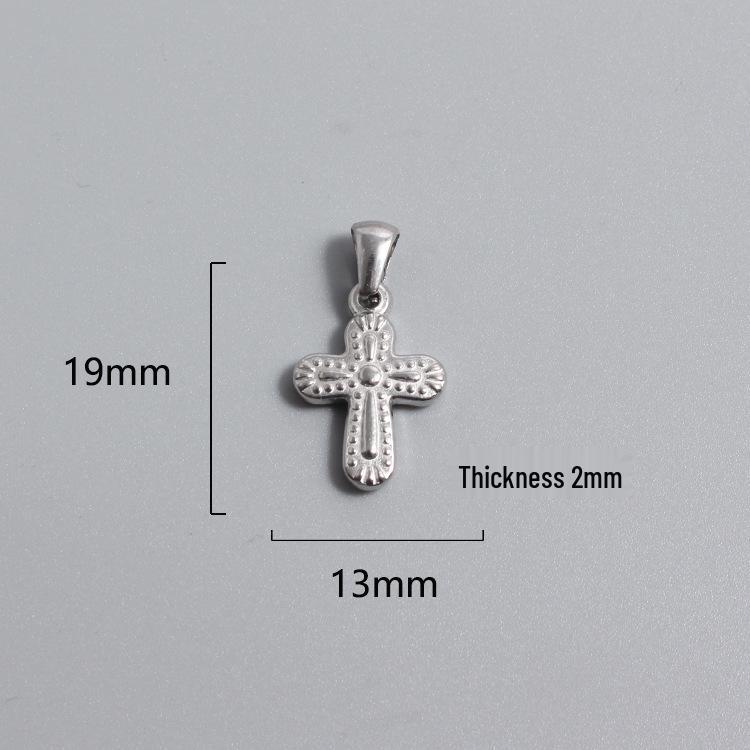 Retro Titanium Steel Cross Necklace Pendant - Stainless Steel DIY Jewelry Accessory, Fade-Resistant