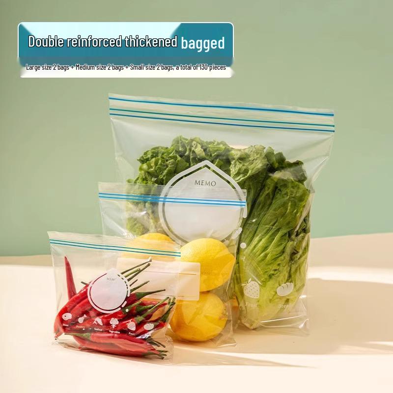 Zesílené mrazicí sáčky se zipovým uzávěrem pro domácí skladování potravin