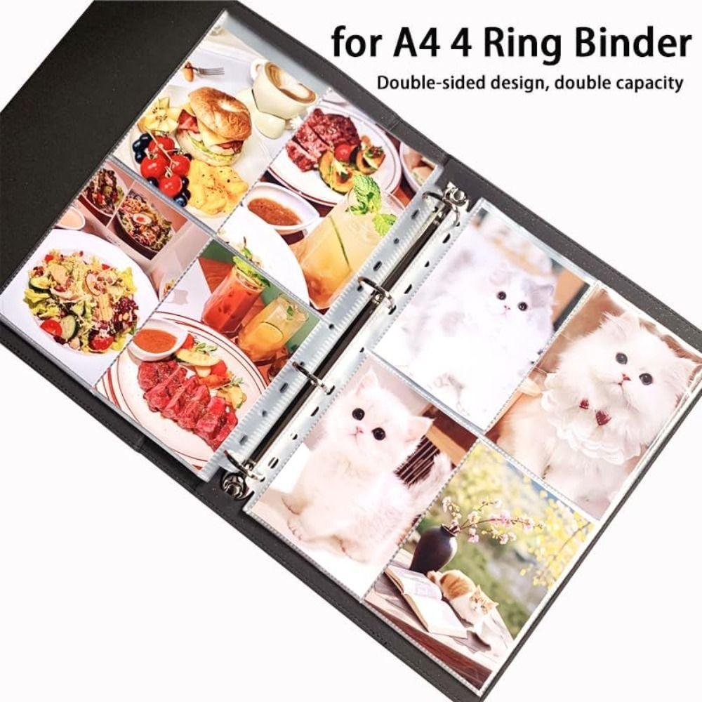 A4 Photocard Binder Sheets Transparent PP Acid Free Photo Album Refill Pages Kpop Photocard Binder Card Stamp Die