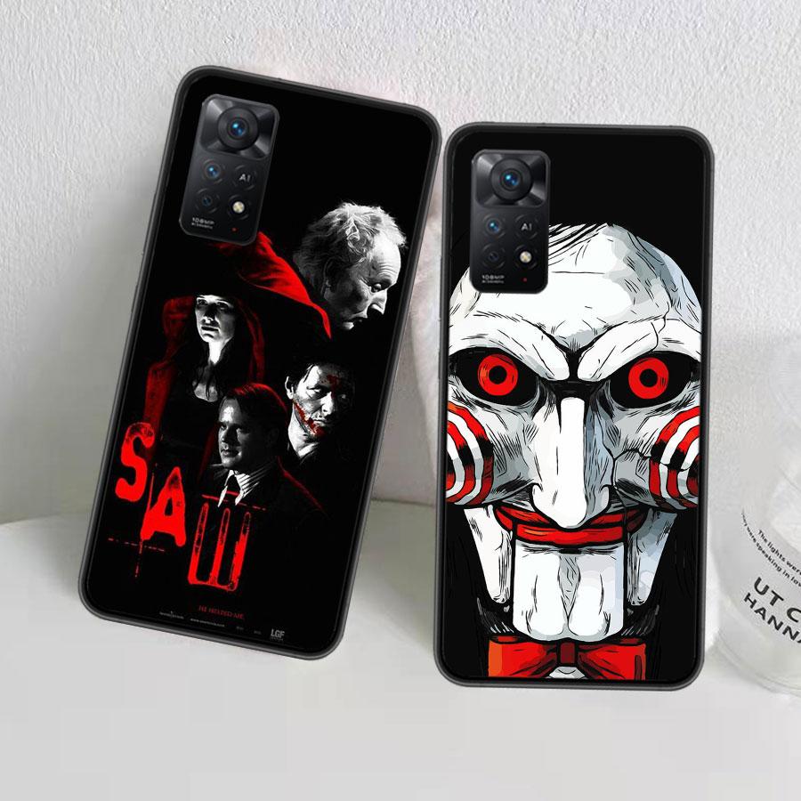 Saw Jigsaw Killer Hhorror Phone Case For Xiaomi Redmi Note 12 Plus 12S 11 11T Pro 5G 11E 11S 4G 10 10S 9 9S 9T 8 8T 7 6 5 Cover