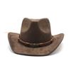 Traditional Style Wool Felt Hat With Wide Brim And Embroidered Patterns For Outdoor Travel
