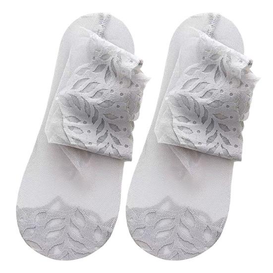 Sheer Socks Thin for Women Mid-tube Nylon Breathable Mesh See Through
