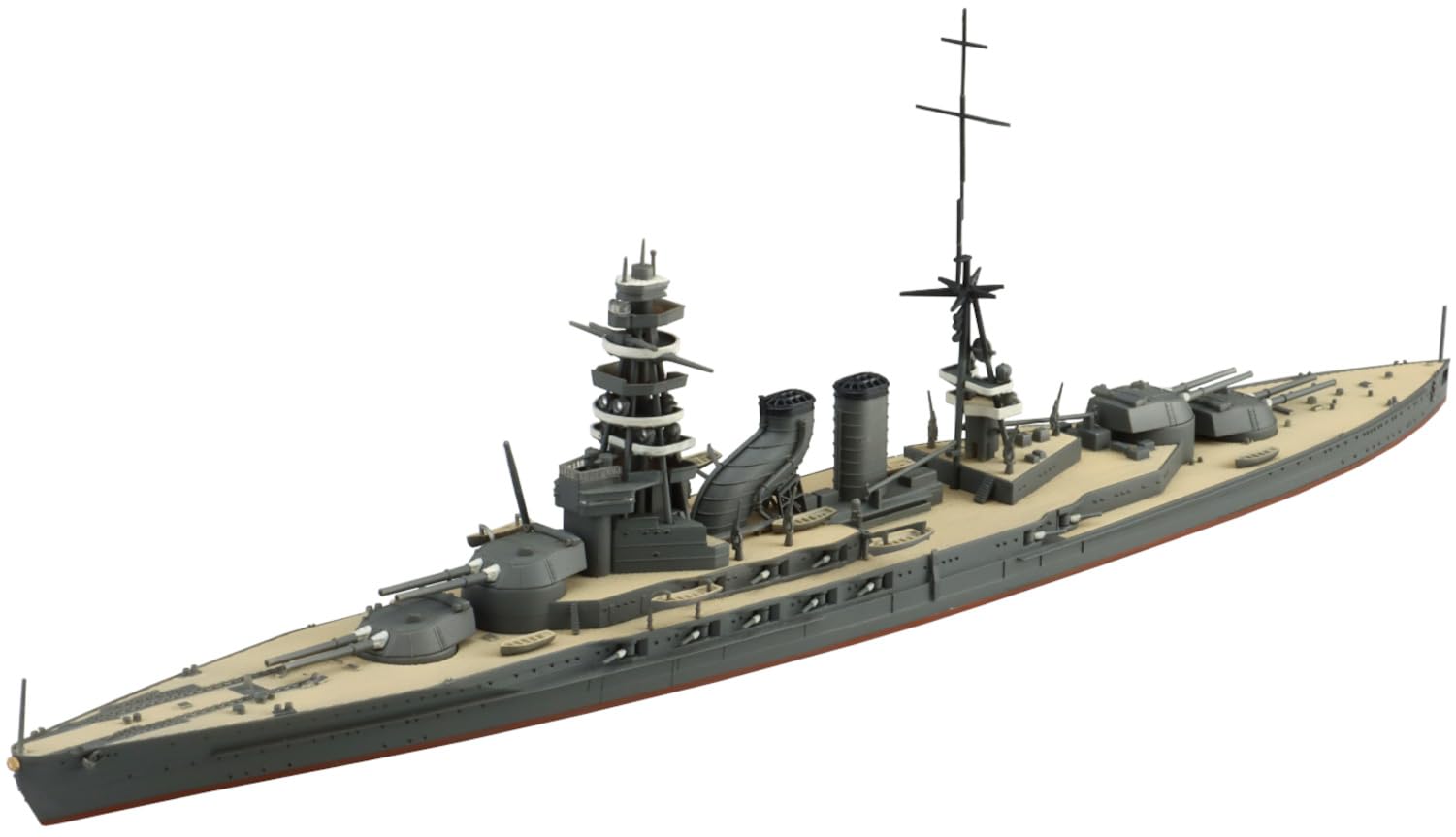 

Aoshima Bunka Kyozai 1/700 Waterline Series No.124 Japanese Navy Battleship Nagato with Curved Funnel Plastic Model (Ship)