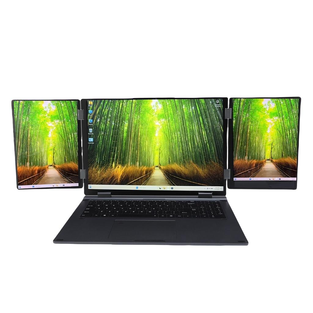 Laptop Pieghevole a Triplo Schermo per Windows 11 Pro WIFI 6 RJ45 Riconoscimento Facciale 16GB RAM 2TB SSD 16 Pollici Doppio 10.5