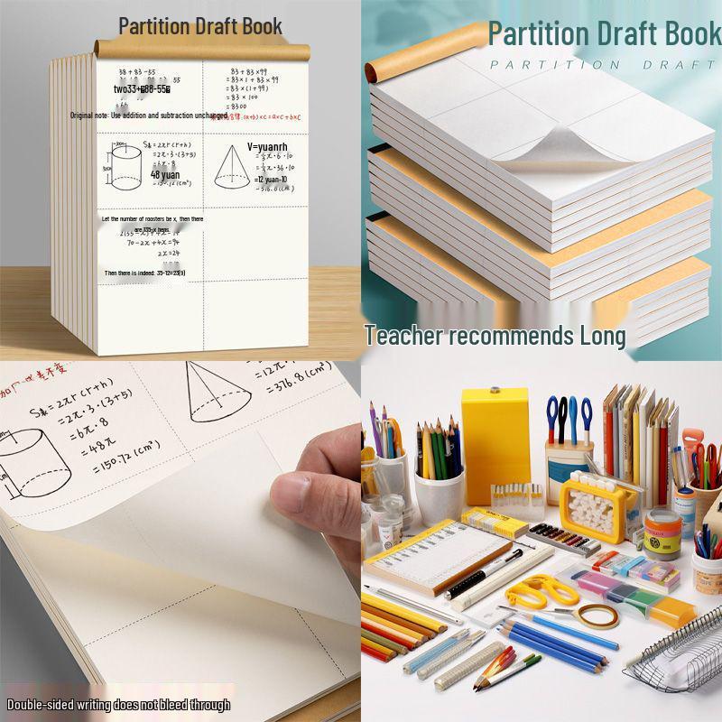 

Набор из 10 черновиков для математической проверки, специально разработанных для учеников начальной и средней школы 1-pack, 40 sheets