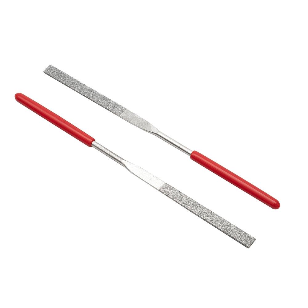 Hand Tool Needle File File 0.12*5.51" Red Metal Stone Grinding Diamond