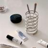 Spiral-Kosmetikpinselhalter Edelstahl Kosmetikpinsel Haarkämme Ständer Halter Badezimmer Tischplatte Kosmetikpinsel-Organizer