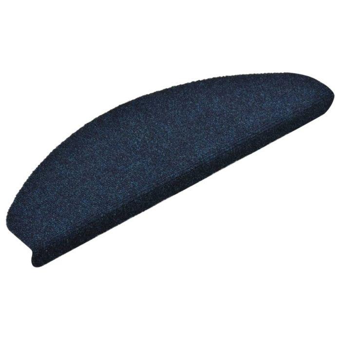 VidaXL Self-adhesive Stair Treads 15 Pieces 65 X 21 X 4 Cm Navy Blue Semicircular Large 322357