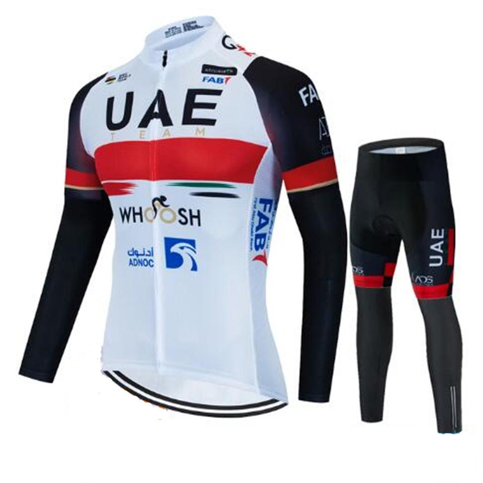 2026 Uae Pro Team Autumn Long Sleeve Cycling Jersey Set Bib Pants Ropa Ciclismo Clothing Bike Uniform Men Bicycle Clothes Mailllot