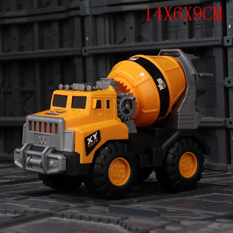 1Pcs Simulation Vehicle Big Toy City Car Concrete Mixer Truck Fire Role Play Boy Gift Construction Vehicle Sliding Bulldozer Toy