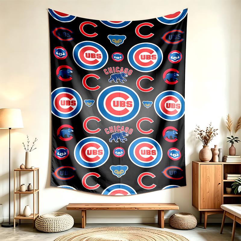 Chicago Cubs (1) Arazzo Adatto Per Decorare Case Dormitori E Camere Da Letto Morbido Al Tatto E Un Regalo Perfetto Per Amici E Familiari