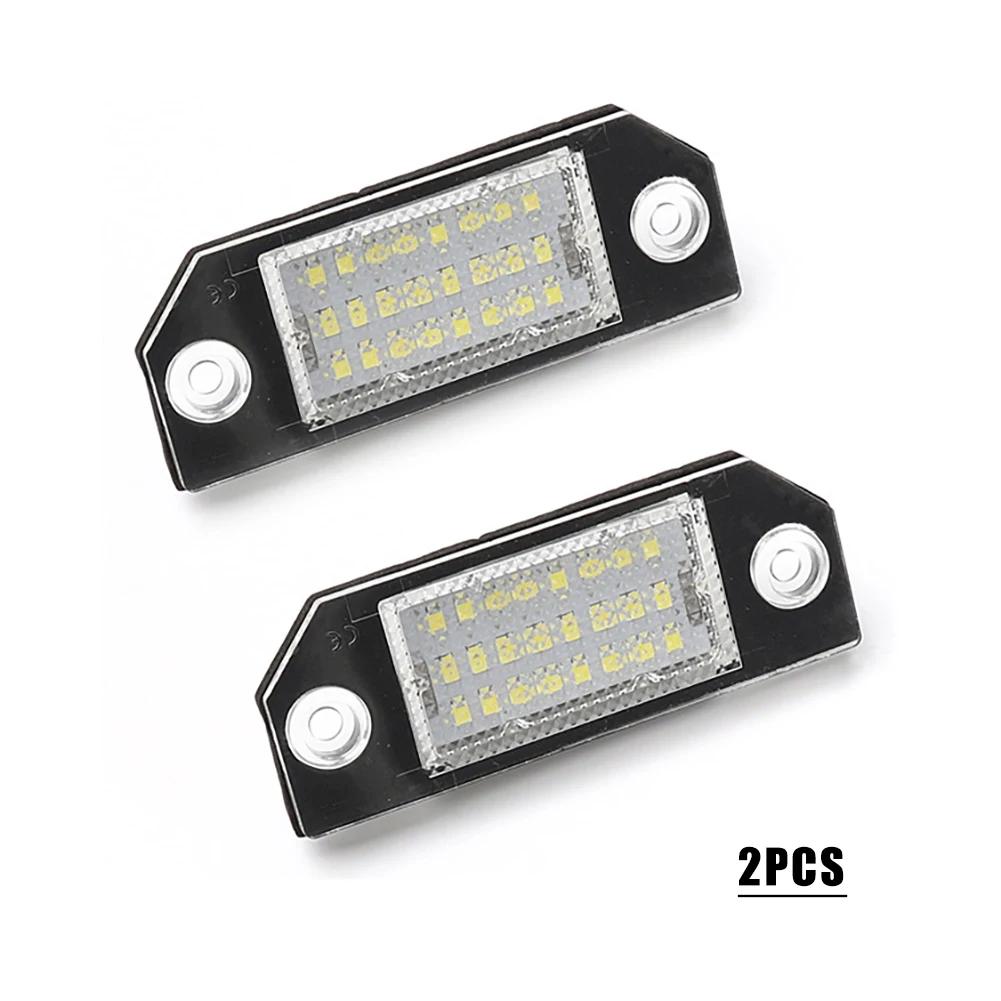 12V Car License Plate Lights LED White Number Lamps Plate Light Tail Signal Lamp Assembly For Ford Focus 2 MK2 2003-2008 C-MAX