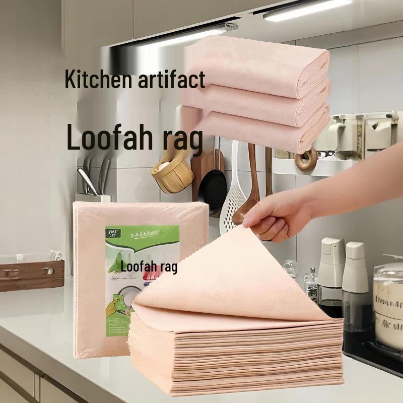 

Очень большая и толстая нелипкая масловпитывающая мочалка для мытья посуды 20x20 cm