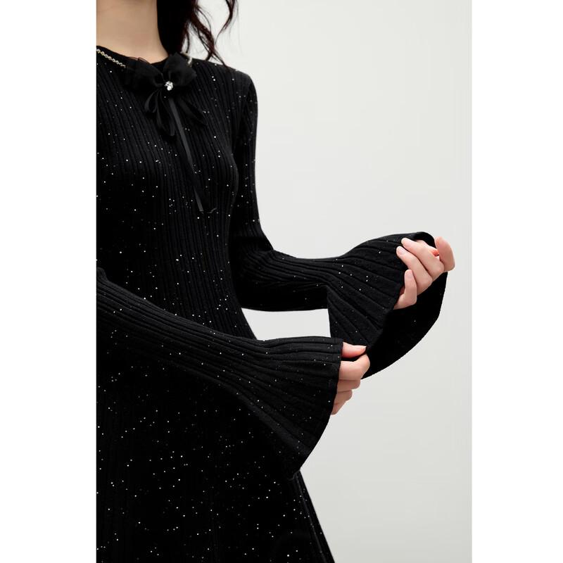 Autumn Water Yiren Elegant Round Neck Dress