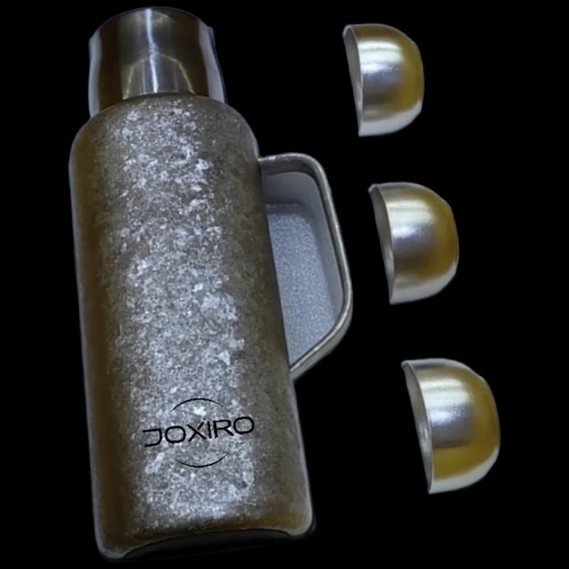 Jiu Xi Lu Pure Titanium Double-Layer Stew Teapot Set - Snowflake Silver