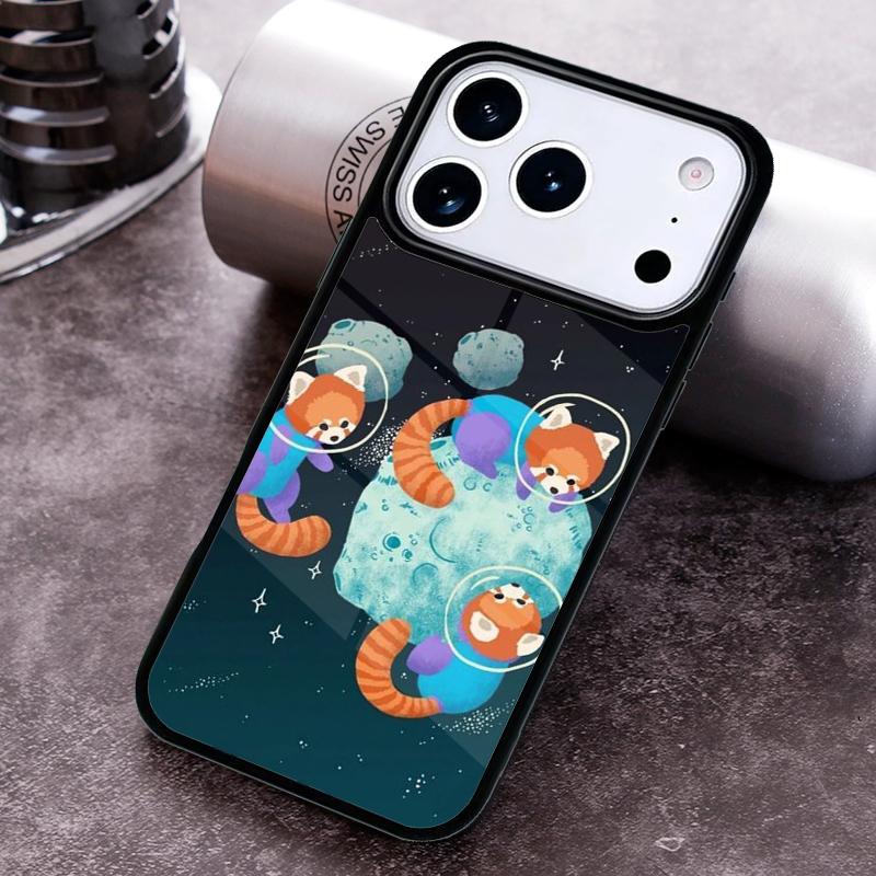 Red Panda Phone Case for iPhone 17 16 15 Pro Max Air 14 13 12 11 Plus Shockproof Capa Cover