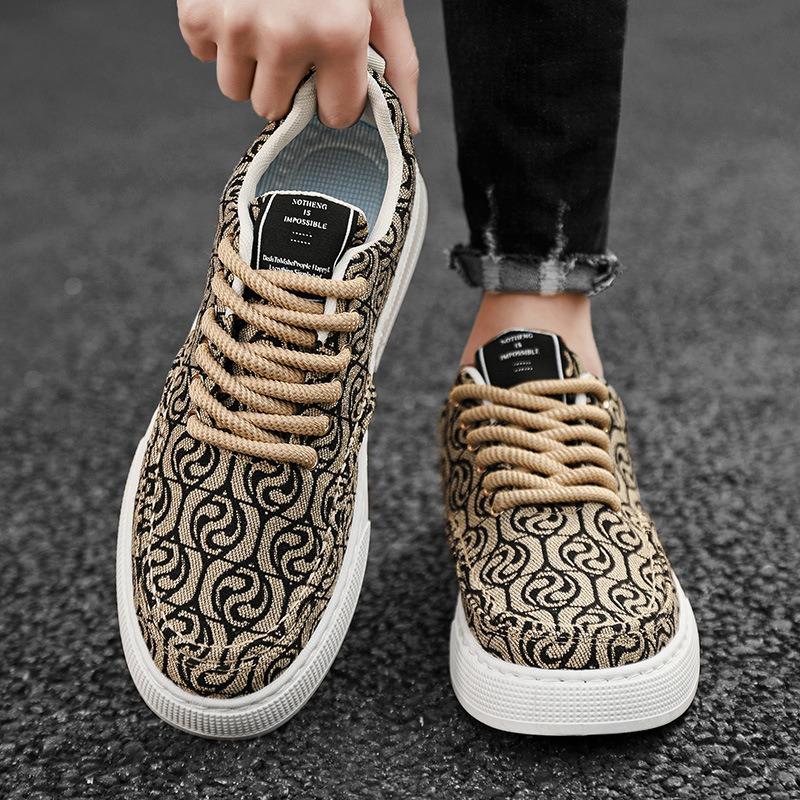 Summer new low-top canvas shoes breathable, non-slip and wear-resistant men's shoes board shoes
