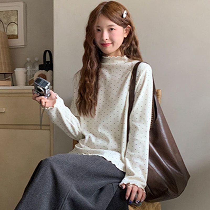 Autumn/Winter Slim Fit Long-Sleeve Top for Women - Spicy Girl Style, Flattering and Versatile