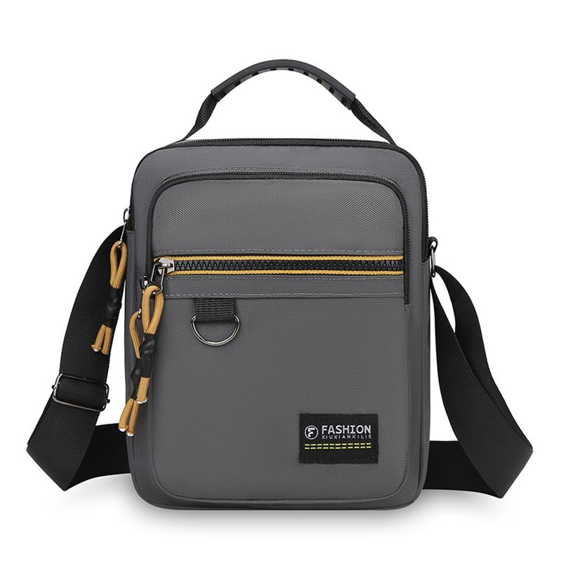 Multifunctional casual messenger bag trendy versatile outdoor commuter shoulder bag business solid color simple men's handbag