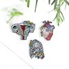 Creative Brooches: Gorgeous Pink Lungs, Uterus, Skeleton, and Heart with Blooming Flowers