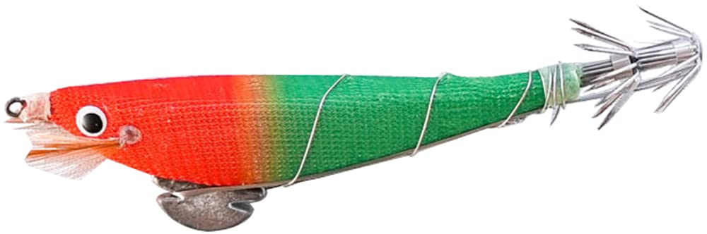 MARUSHIN Squid Jig MINI Red (Marushin) Bait-Wrapped (Luminous)