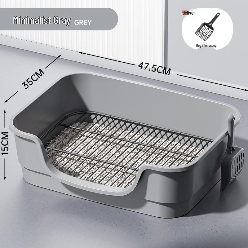 Dog Litter Box with Anti-Pee Pad Mesh Holder for Small, Medium, and Large Dogs